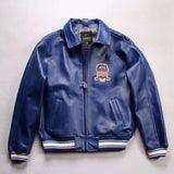 Europe US plus size Men Hip Hop Sheep skin Varsity Jacket Embroidered Diamond Classic Casual Sport genuine leather Coat clothing