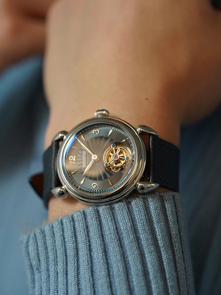 FARASUTE Tourbillon Sports Watch Men Luxury Watch Peacock Tourbillon Movement Sapphire Stainless Steel Waterproof Watch Relogio