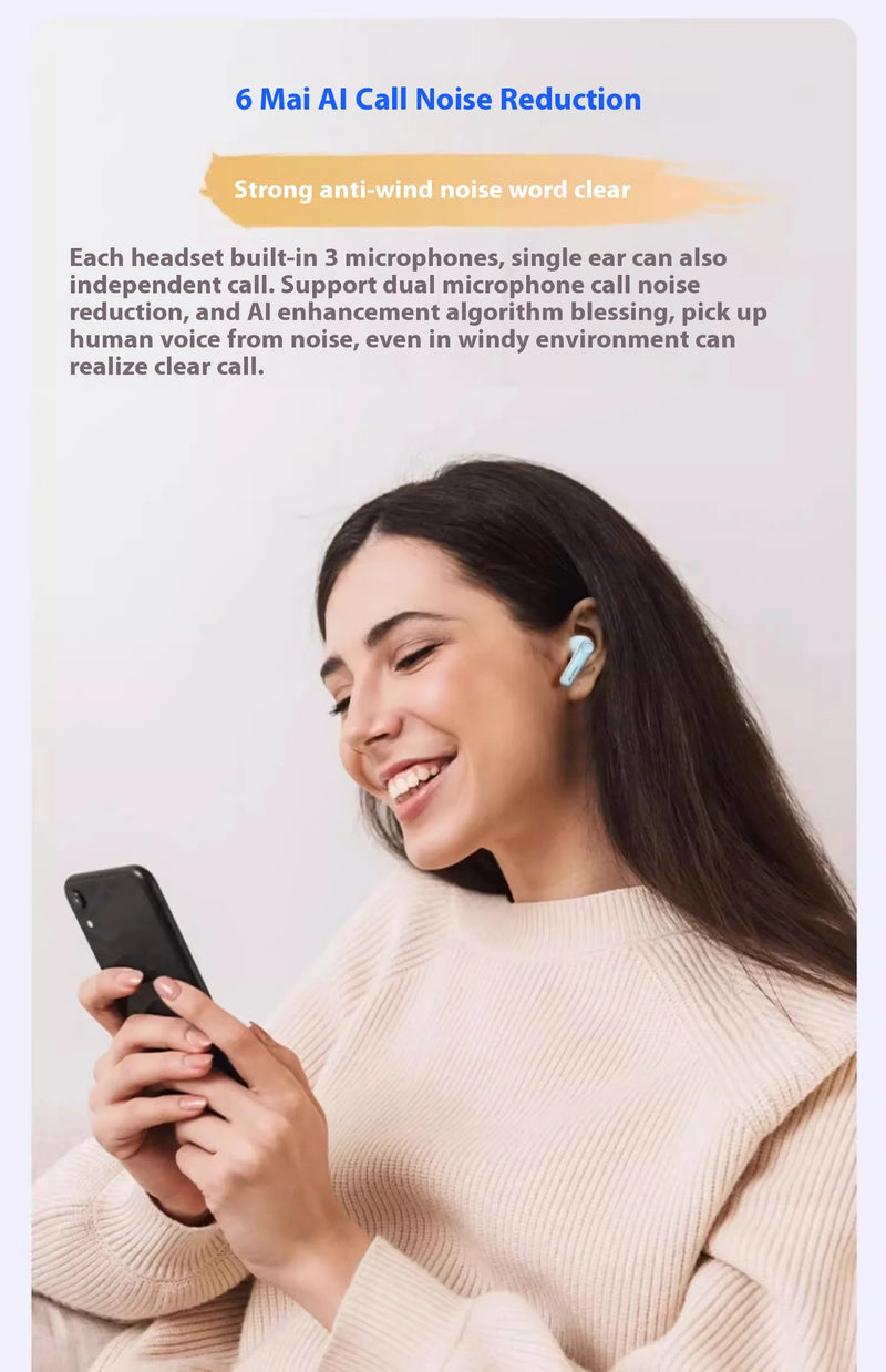 EarFun Air Pro 4 Wireless Earphone Active Noise Reduction HI-FI Bluetooth5.4 Earphones E-sports IPX5 Waterproof PC Gamer Headset