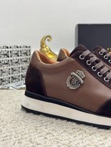 BILLIONAIRE BLSK CPRT Shoes Cowhide 2025 new embroidery fashion quality comfort motion Men‘s European size 39-45 Black Shoes