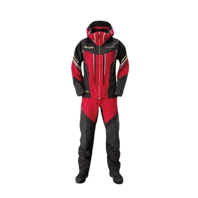 Men's Winter Rock Fishing Clothing Suit, Thick, Warm, Sprint Coat, Overall Pants, Thin, Waterproof, 2-Piece Suit, New, 2024