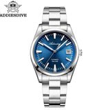 ADDIESDIVE NEW AD2077 Men Mechanical Wristwatches Sunburst Dial AR Coated Coated Dome Glass Waterproof Luxury Automatic Watches
