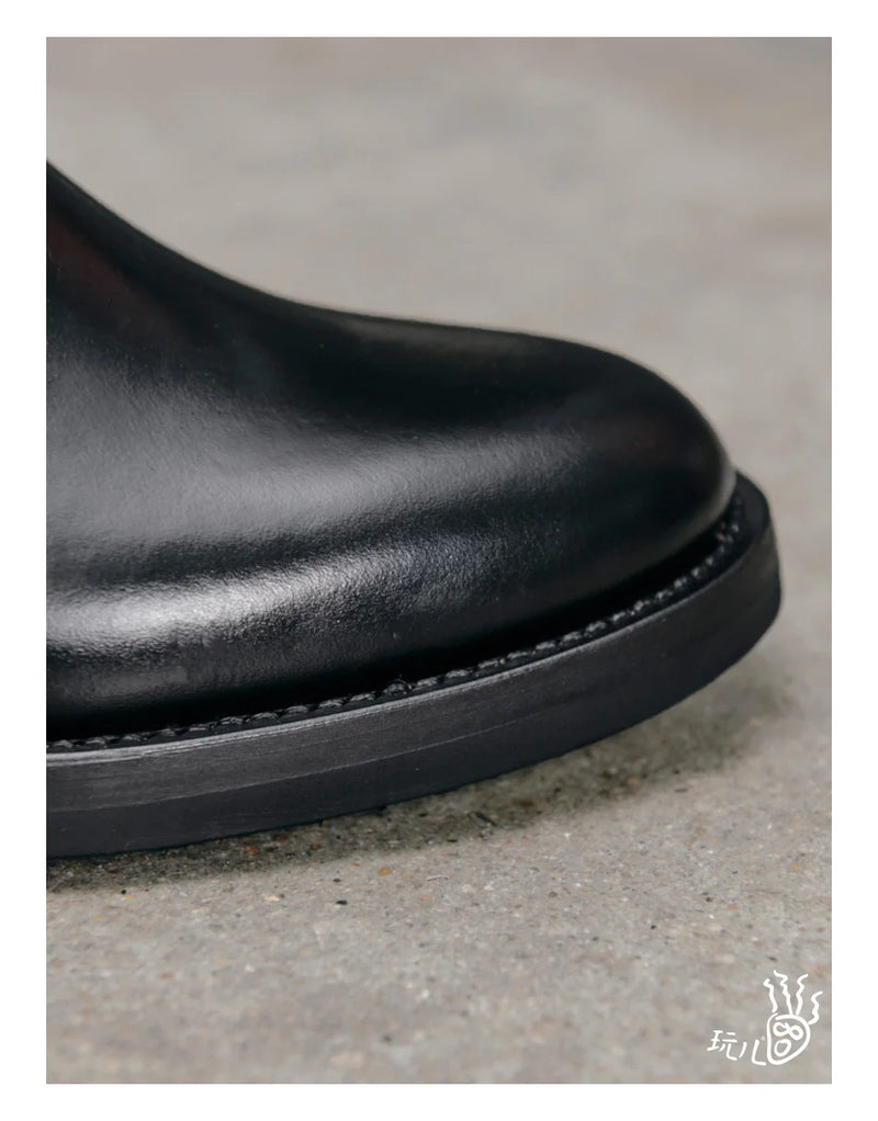 KOWM Cowhide Hiking shoes Brown trekking boots men Engineer's boots workwear goodyear shoes trendy ankle shoes walking sneakers