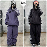 John Snow Fashion Waterproof Ski Suit Warm Breathable Snow Jacket And Pants For Men And Women Outdoor Sports Snowboard Clothing