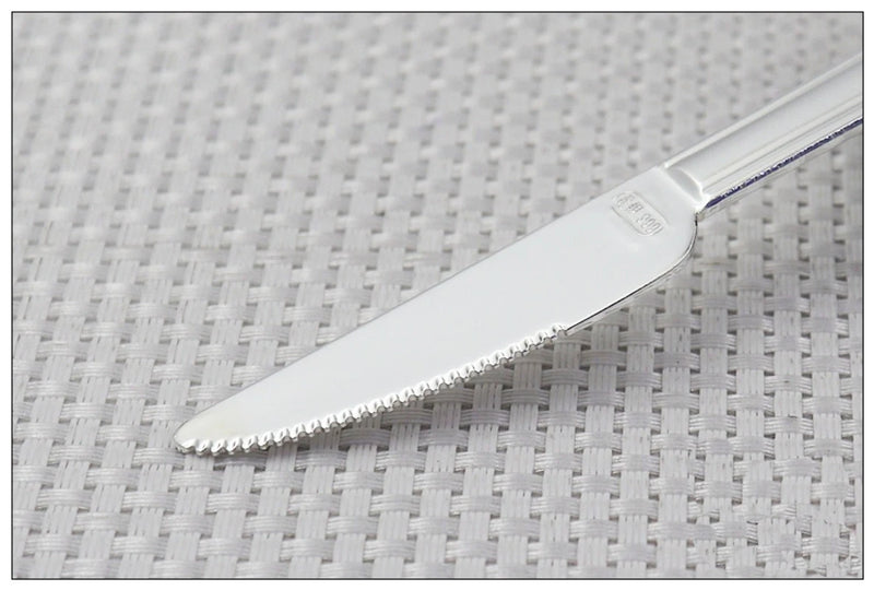 Western tableware set sterling silver 99.9% coffee spoon sugar tea dessert kitchen steak spoon knife and fork coffee tea spoon