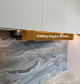 Kitchen Organizer Hanging Shelves 2 Layer Folding Dish Rack Top Mounted Lifting Basket Cabinet Kitchen Cupboard Cutlery Holder