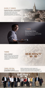 BERNY Luxury 18K Gold Mechanical Watch for Women Automatic Self-Wind Sapphire Ladies Wristwatch 72 Diamond 5ATM Skeleton Design