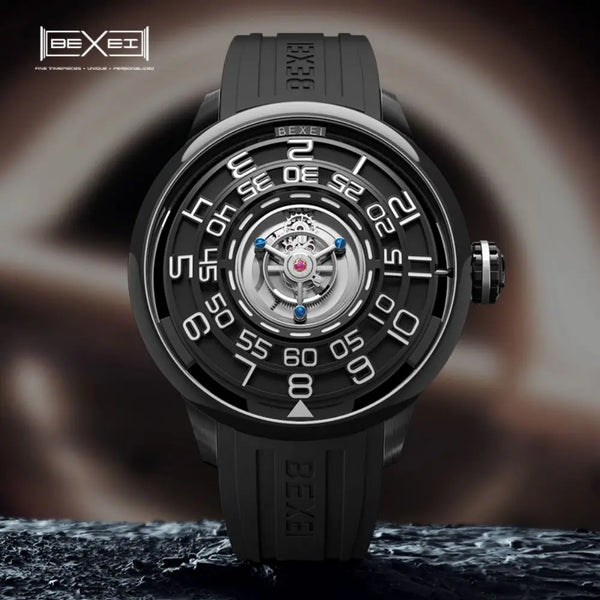 BEXEI 2025 skeleton synthetic sapphire manual tourbillon mechanical movement wrist watch for men Luxury  waterproof Reserve 36H