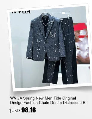 WVGA Spring Autumn New Man Yamamoto Style Darkwear Letter Printed Trendy Suit Coats Niche Chic Casual Multi-Pocket Blazer W12928