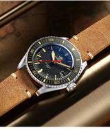 ADDIESDIVE Men's Watches Ceramic bezel Leather/Stainless Steel Sapphire Automatic Mechanical Watch 20ATM Waterproof Reloj Hombre