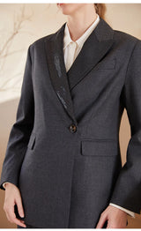 K1775W 97% Australian Wool Blazer For Women Ladies Suits Office Wear Formal Clothes Business Luxuy Clothing