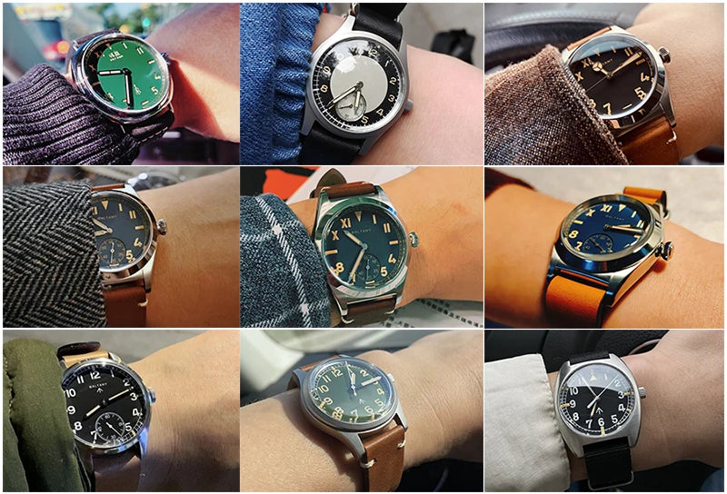 Baltany 2024 New 1935 S6047 Retro Men's Automatic Mechanical Watch Luxury Sapphire Waterproof 5Bar Super Glow C3 releoj hombre w