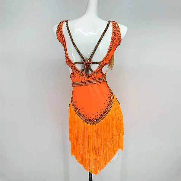 Adult Professional Latin Dance Dress 2025 New Design Latin Dancing Skirt Women Competition Tango Rumba Samba Chacha Latin Skirt