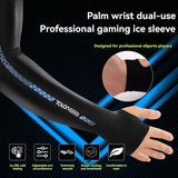 ESports Sleeve for Gamers -Reduces Friction,Absorbs Sweat,Cooling Effect with Thumbholes,for Extended Gaming Sessions M