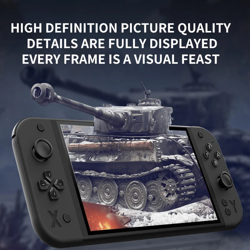G90 7inch Portable Handheld Game Console 64GB 4000mAh High-Definition Arcade Nostalgic Retro TV Gaming Controller for PSP/PS1