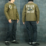 TOYS (Felix) Black "8" US Initial N-1 Navy Model 1943 Deck Clipped Jacket