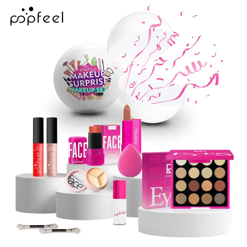Lipstick + concealer + eyeliner + blush cosmetic set, multiple styles, convenient and affordable cosmetic set