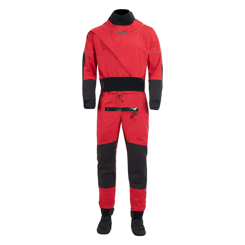Men's Kayaking Breathable Dry Suit Surfing Fly Fishing Three-Layer Waterproof Fabric Neoprene Cuffs And Neckline  Drysuit DM-2