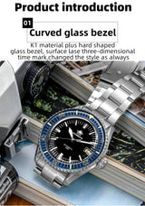 ADDIESDIVE 100m Waterproof Mechanical Watches Sapphire BGW9 Luminous NH35 Automatic Watch Stainless Steel Sports Diving Watches