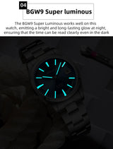 ADDIESDIVE NEW AD2077 Men Mechanical Wristwatches Sunburst Dial AR Coated Coated Dome Glass Waterproof Luxury Automatic Watches