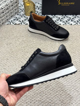 BILLIONAIRE BLSK CPRT Shoes Cowhide 2025 new embroidery fashion quality comfort motion Men‘s European size 39-45 Black Shoes