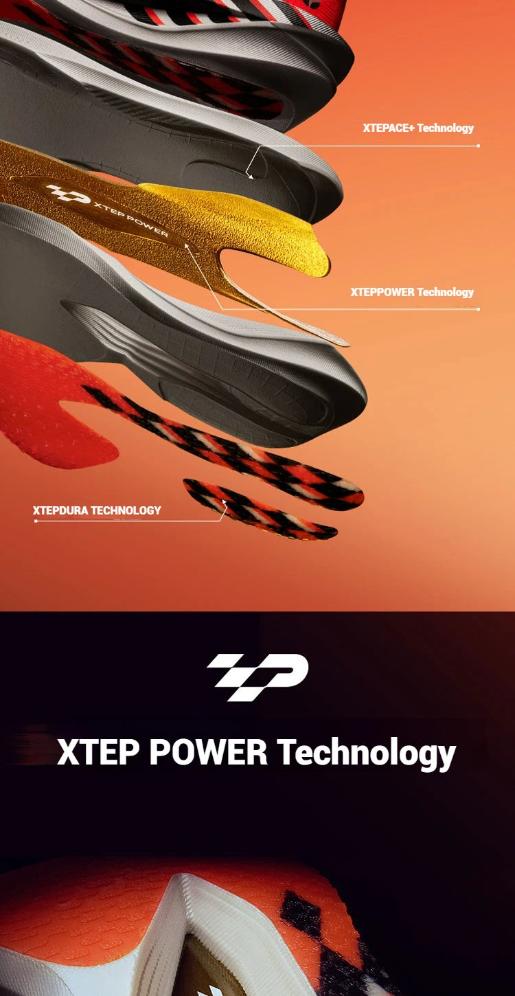 Xtep 160X 7.0 Pro Running Shoes 2025 Professional Marathon PB Carbon Plate Sports Shoes Cushioning Shock Sneakers 975319110041