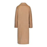 Women 100% Wool Coat For Winter Elegant Beautiful High Grade Brand Blends Double-breasted Office Woolen Overcoat XS With Belt