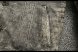 Camouflage Grey Spring Leather Jacket Men Vintage Style Genuine Natural Sheepskin Single Breasted Leather Coat