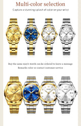 Original OUPINKE 3199 Swiss Automatic Mechanical Watch for Women Real Diamond Sapphire Mirror Ladies Watch Bracelet Set Gift NEW