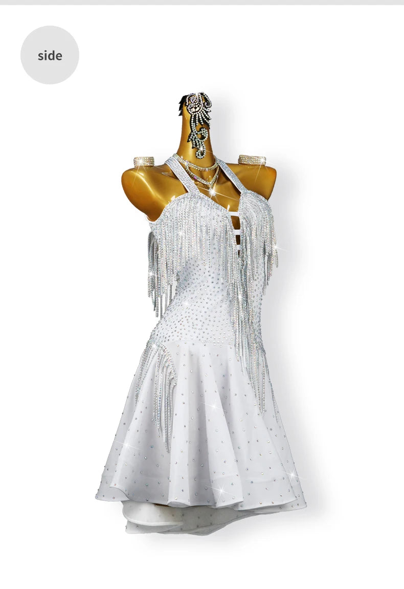 Clothes For Prom Latin Dance Dress Practice Cabaret Womens Costume Sexy Outfits Girls Sports Elegant Party Skirt 2025 Stage Wear