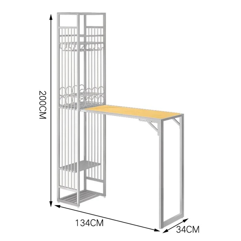 Iron Kitchen Bar Cabinet Industrial Living Room Modern Narrow Ideas Vertical Art Wine Rack Nordic Vitrine European Furniture