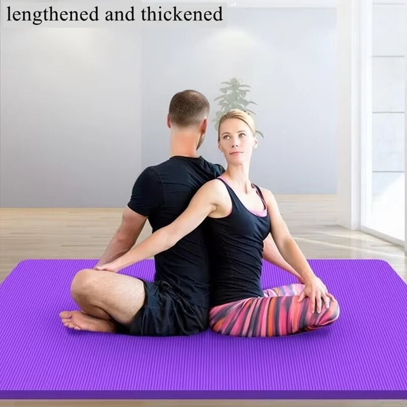 Gym Mat Yoga Pilates and Fitness Mat - Thick Gym Mat Exercise and Sports185cm×90cm×1cm Sound Insulation and Vibration Damping