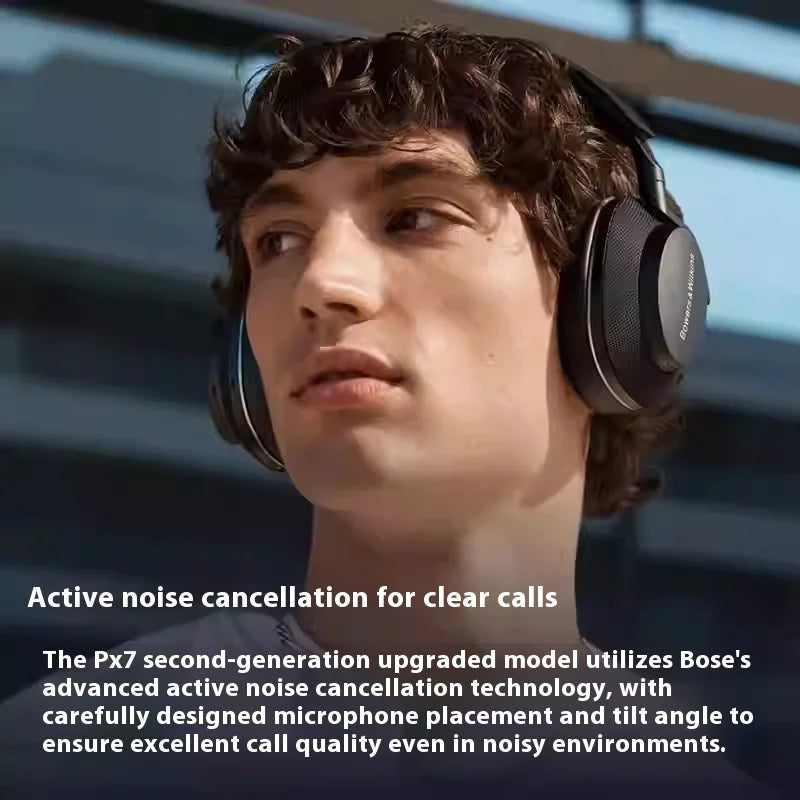 Original Bowers&Wilkins Px7 S2 Over Ear Earphones  New Advanced Noise Cancellation, Slim&Lightweight15-Min Quick Charge ear buds