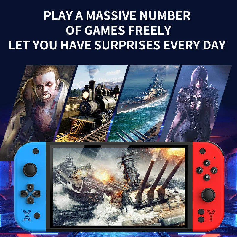 G90 7inch 64GB 4000mAh portable handheld game console arcade high-definition For PSP/PS1 nostalgic retro TV Gaming Controller