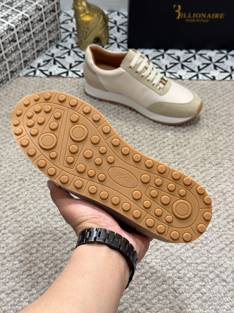 BILLIONAIRE BLSK CPRT Shoes Cowhide 2025 new embroidery fashion quality comfort motion Men‘s European size 39-45 Black Shoes