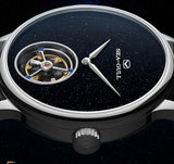 Seagull Tourbillon Men Watch ST8230 Manual Mechanical Vintage Skeleton Wristwatch Elegant Crocodile Strap Relogio Masculion 6144