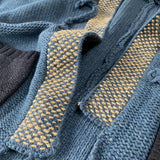 New Spring and Autumn Long Sleeve V-neck Cardigan loose hand-color matching design unique niche tide coat