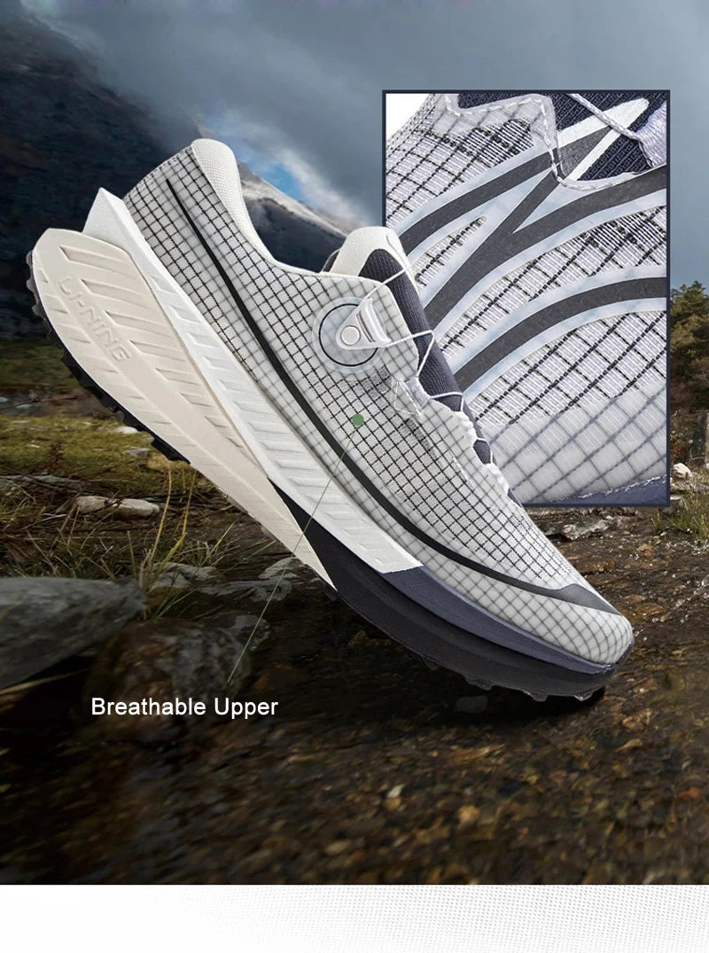 Li-Ning Men DI LU PRO V2 Trail Running Shoes BOOM Cushion CARBON-FIBER PLATE Reflective LiNing Wearable Sneakers ARNV003