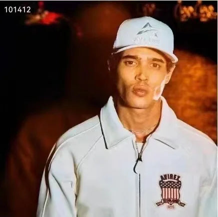 Europe US plus size Men Hip Hop Sheep skin Varsity Jacket Embroidered Diamond Classic Casual Sport genuine leather Coat clothing