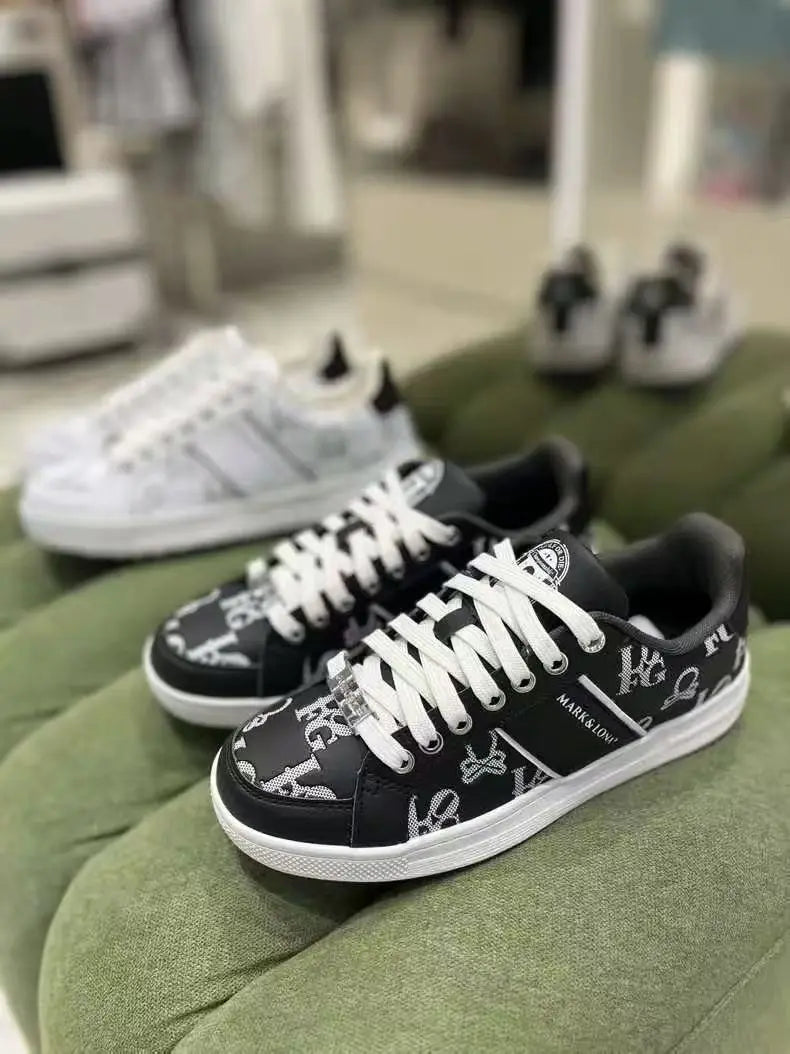 Korean Golf Shoes Men's & Women's Patterned Print Slip-Resistant Breathable Sneakers