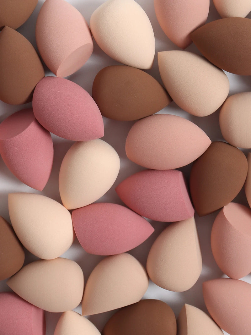 25 Beauty Eggs (Makeup Sponges), Foundation Make-Up Mixed Beauty Sponges, Liquid, Cream and Powder Flawless, Multi-Color Makeup