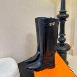 Hot Sale Long womens boots Knee-high boots Luxe-Design Pointed toe and Genuine leather sole Cowhide straight boots size 35-41