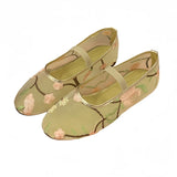 Mesh Gauze Ventilation Soft Sole Single Shoes Women's Round Toe Embroidery Design Mary Jane Shoes Spring Summer Ballet Shoes