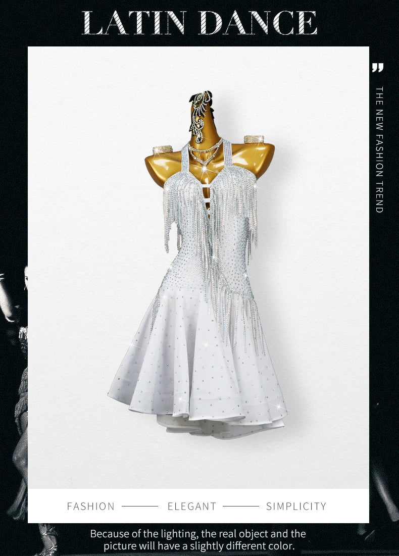 Clothes For Prom Latin Dance Dress Practice Cabaret Womens Costume Sexy Outfits Girls Sports Elegant Party Skirt 2025 Stage Wear