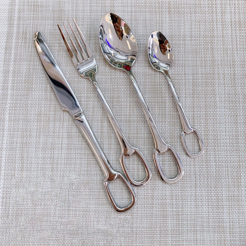 30Pcs Luxury Tableware Set 304 Stainless Steel Knife Fork Spoon Cutlery Set Elegant Dinnerware Set Creativity Hangable Design