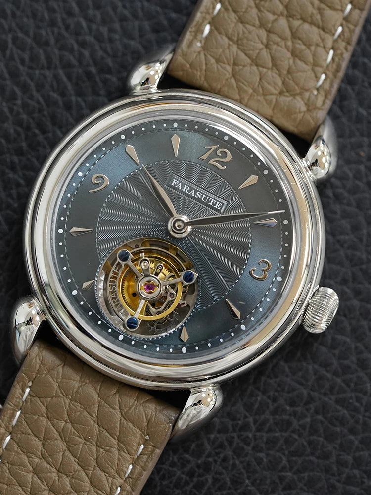 FARASUTE Tourbillon Sports Watch Men Luxury Watch Peacock Tourbillon Movement Sapphire Stainless Steel Waterproof Watch Relogio