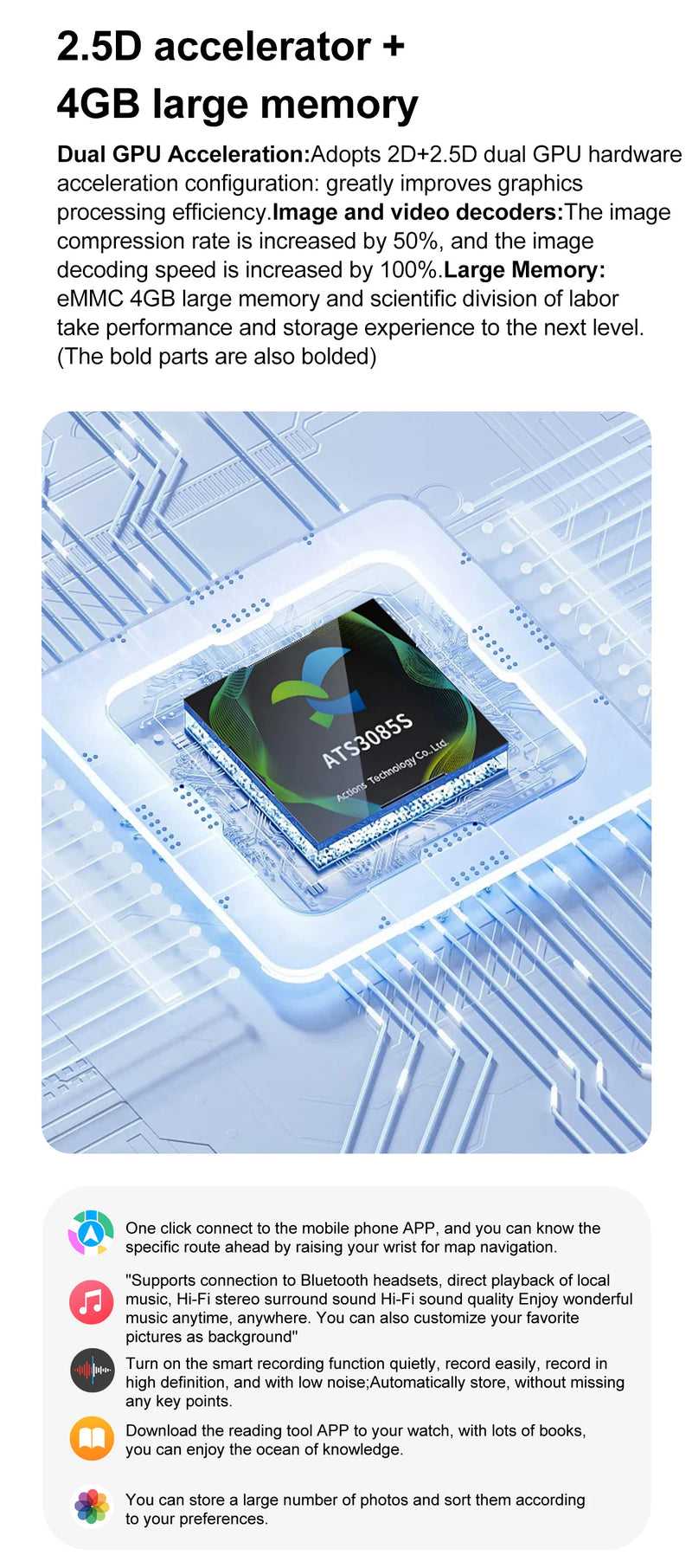 2025New Watch 5 Ultra Smart Watch 4GB Memory GPS Local Music TWS Earphones Fitness Tracker Health Smartwatches For Android iOS