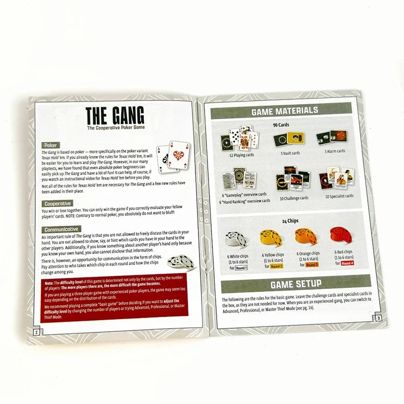 The Gang Card Game Fun Family Game Night for Kids Adults 3–6 Players Cooperative Poker Strategy Tabletop Board Game