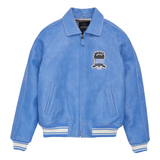 Europe US plus size Men Hip Hop Sheep skin Varsity Jacket Embroidered Diamond Classic Casual Sport genuine leather Coat clothing