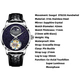 2023 Sugess Top Tourbillon Mens Luxury Watch Tianjin ST8235 Movement Mechanical Wristwatches Sapphire Glass Moonphase Luminous